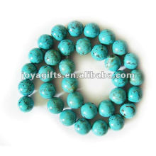 Perles en pierres turquoises en pierre de 12 mm